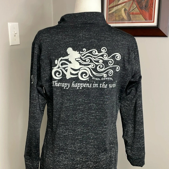 Steel Cowgirl Tops - Steel Cowgirl 1/4 Zipper light sweatshirt Riding Shirt Medium Reflective